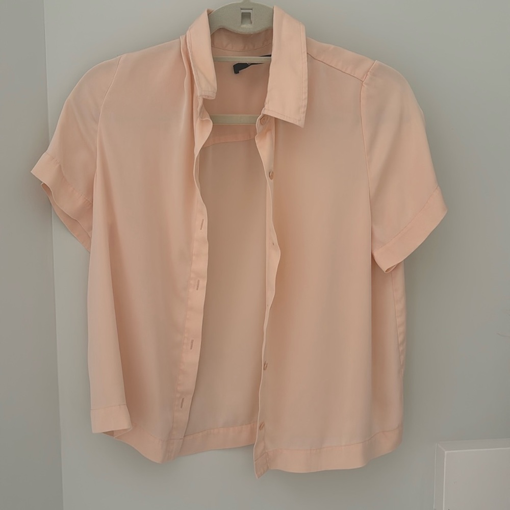 Quince washable silk button down size s